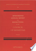 Seventeenth annual report and resolutions of the council of ministers, year 1970