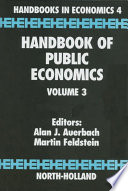 Handbook of public economics