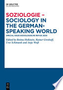Soziologie - Sociology in the German-Speaking World : Special Issue Soziologische Revue 2020 /