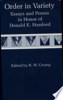 Order in variety : essays and poems in honor of Donald E. Stanford /