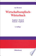 Wirtschaftsenglisch-Wörterbuch : Englisch-Deutsch · Deutsch-Englisch /