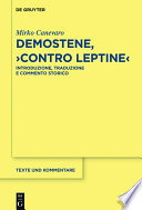 Demostene, "Contro Leptine" : Introduzione, Traduzione e Commento Storico /