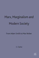 Marx, marginalism, and modern sociology : from Adam Smith to Max Weber /