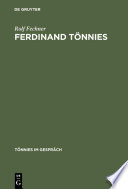 Ferdinand Tönnies : Werkverzeichnis /