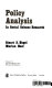 Policy analysis and social science research /