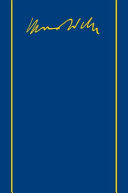 Briefe 1903-1905 / Max Weber ; herausgegeben von Gangolf Hübinger und M. Rainer Lepsius in Zusammenarbeit mit Thomas Gerhards und Sybille Osswald-Bargende